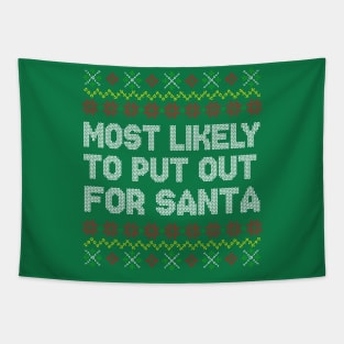 Christmas Most Likely To Put Out For Santa Tapestry