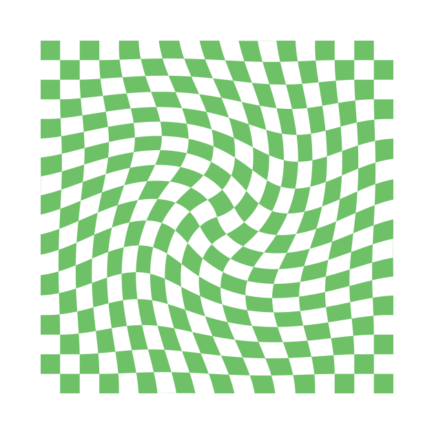 Twisted Checkerboard - Green and White by Ayoub14