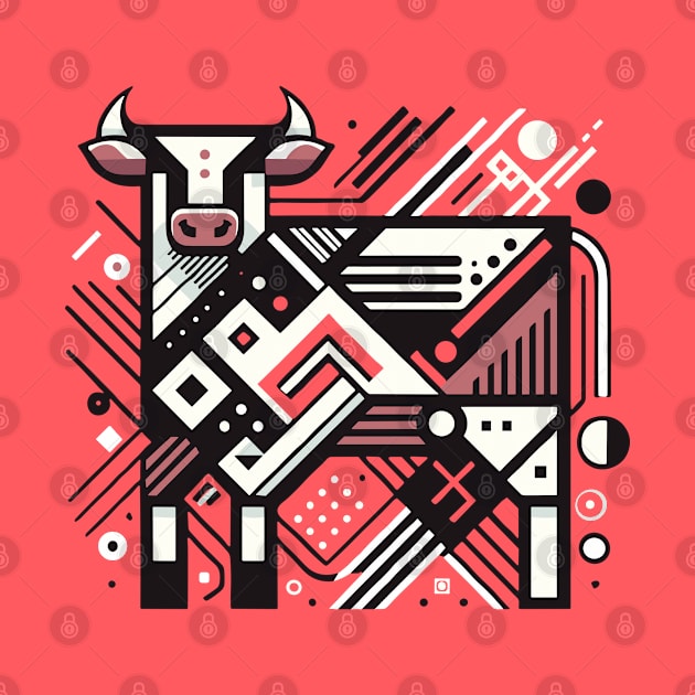 Abstract Animal Cow 2 by sapphire seaside studio