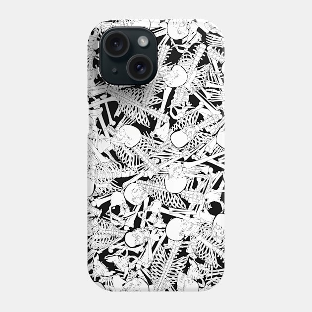 The Boneyard Skeleton Pattern Phone Case by Grandeduc