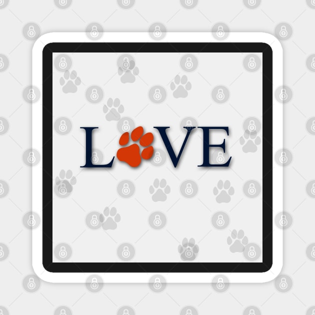 Puppy Dog Paw Love Magnet by tandre