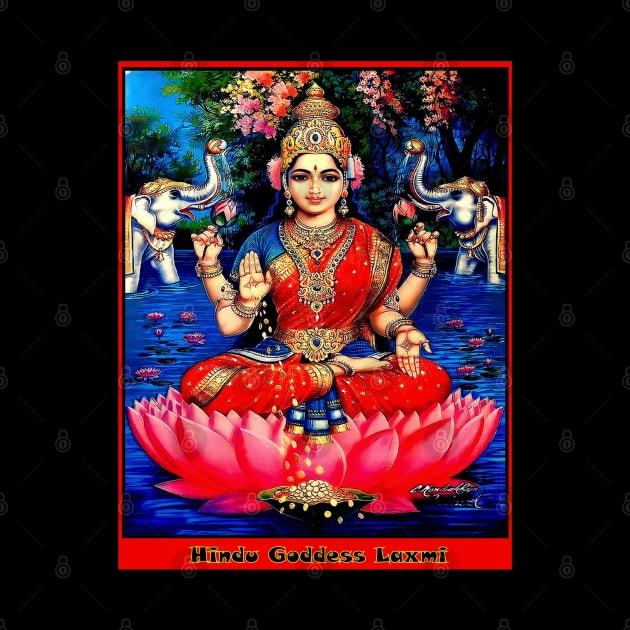 Hindu Goddess of Wealth Laxmi Print by posterbobs