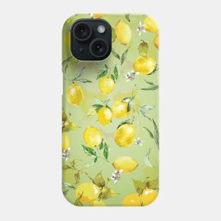 watercolor lemons 11 Phone Case