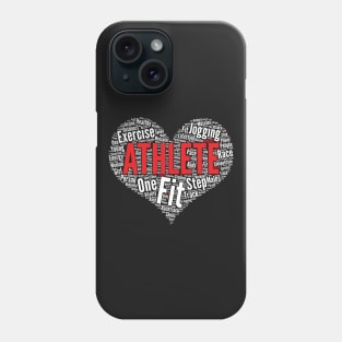 Athlete Gym Workout Exercise Motivational Heart Shape design Phone Case