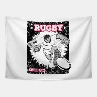 Rugby Smash Tapestry