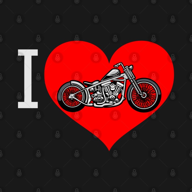 I Love Motorcycles Heart Racing Biker Motor Bike Valentines Day Motorcycle Valentine by Carantined Chao$