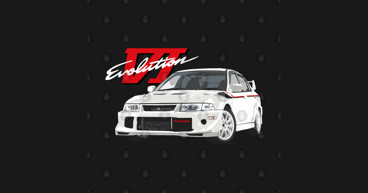 lancer evo 6 TME white - Lancer Evolution - Mug | TeePublic