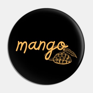 mango - Thai mango yellow orange - with sketch Pin