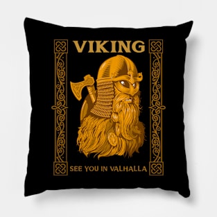 Viking Warrior Valhalla Norse Mythology Nordic Vikings Pillow