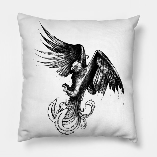 Rise of the Phoenix Pillow by adig-art