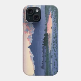 Shikishima Riverbank in Maebashi by Kawase Hasui Phone Case