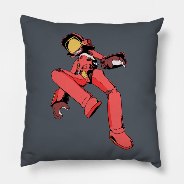 Canti - Flat Colors (Red) Pillow by crimmart