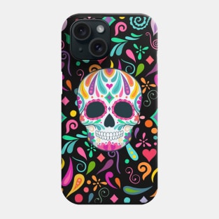 Sugar Skull Festive Flowers Phone Case