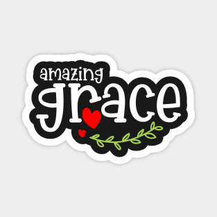 Amazing grace red heart Magnet