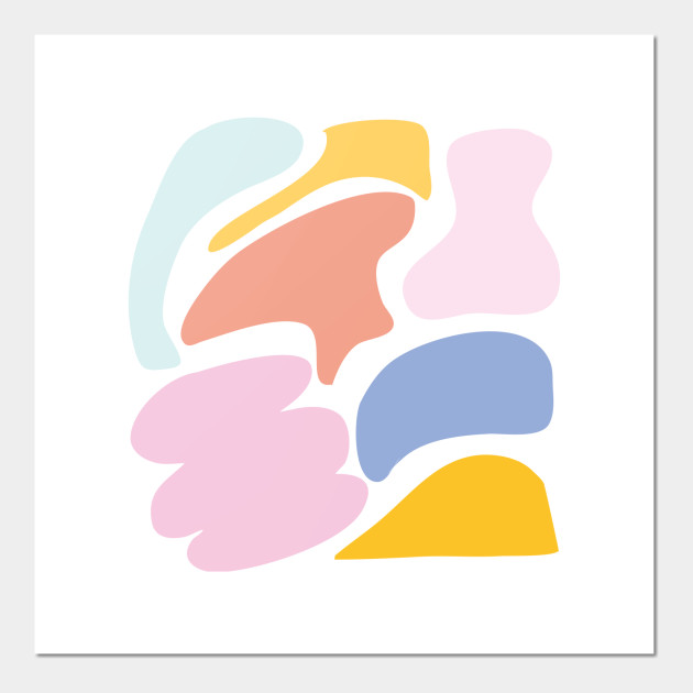 Abstract Shapes In Cute Pastel Colors Abstract Pastel Shapes