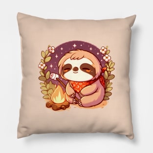 campfire sloth Pillow