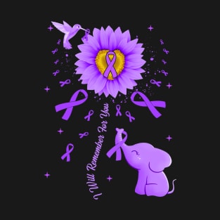 I Will Remember For You Elephant Alzheimer's Awareness T-Shirt