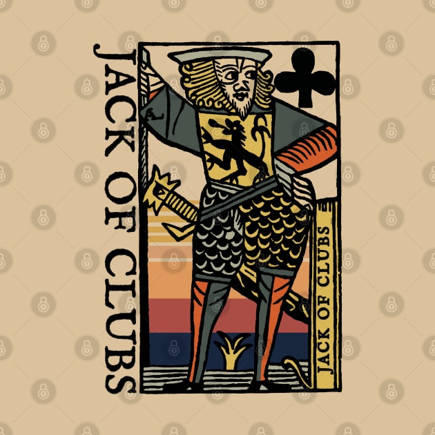 Vintage Character of Playing Card Jack of Clubs by KewaleeTee
