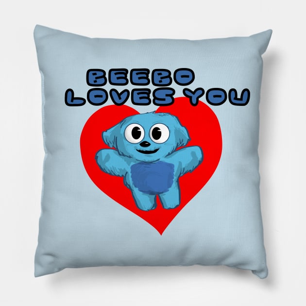 Beebo Loves You Pillow by TotallyTVNation