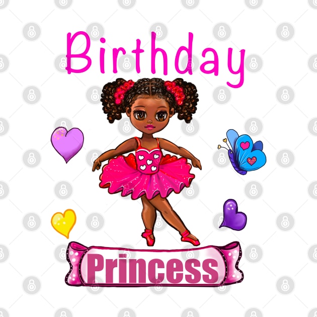 It’s my birthday Cute african American princess ballerina by Artonmytee