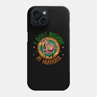 I don't believe in Humans - Unicorn - comic style Phone Case