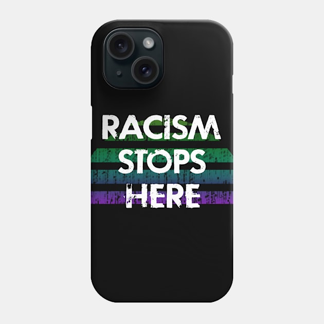 Racism stops here. Fight the deadly virus. The real pandemic. Police brutality must stop. Silence is violence. White supremacy. Be actively anti-racist. Speak up. Black lives matter. Phone Case by IvyArtistic