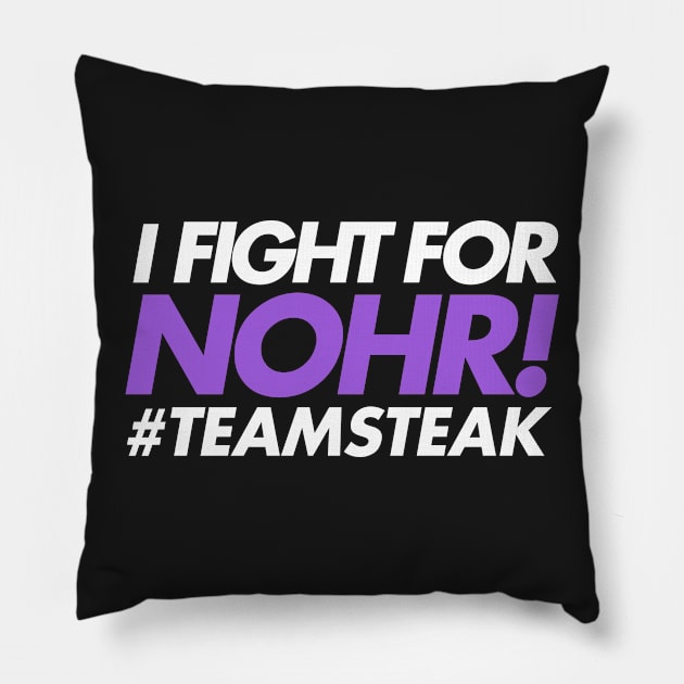 Team Steak Shirt Ver. 1 Pillow by Astrayeah