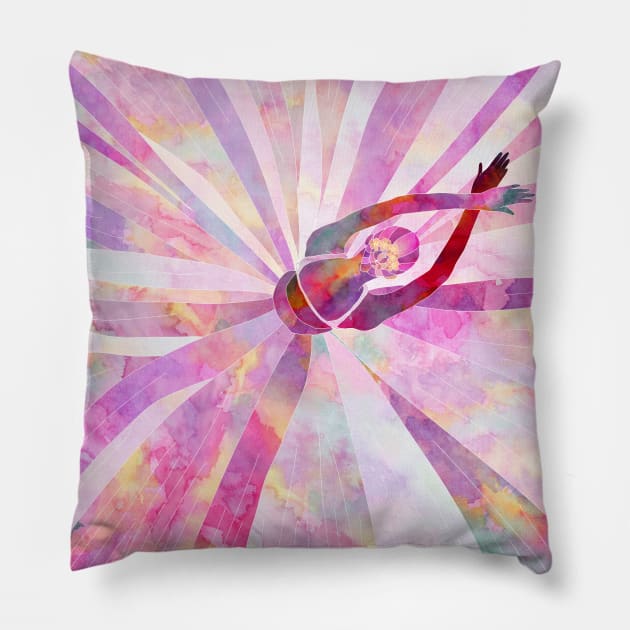 Pink Ballerina Pillow by notsniwart