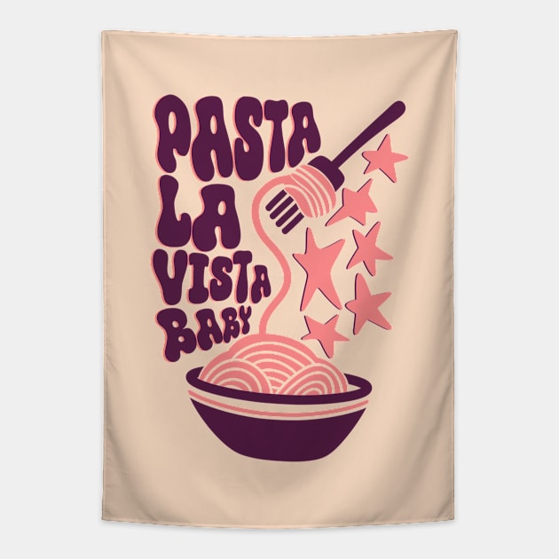 Food pun pasta la vista Tapestry by eternalshadeart