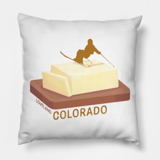 Ski Butter Carving | Loveland Colorado Pillow