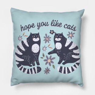 Hope You Like Cats Pillow