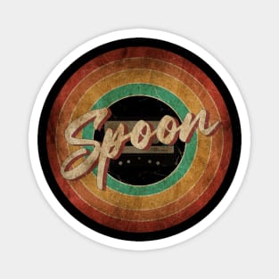 Spoon Vintage Circle Art Magnet