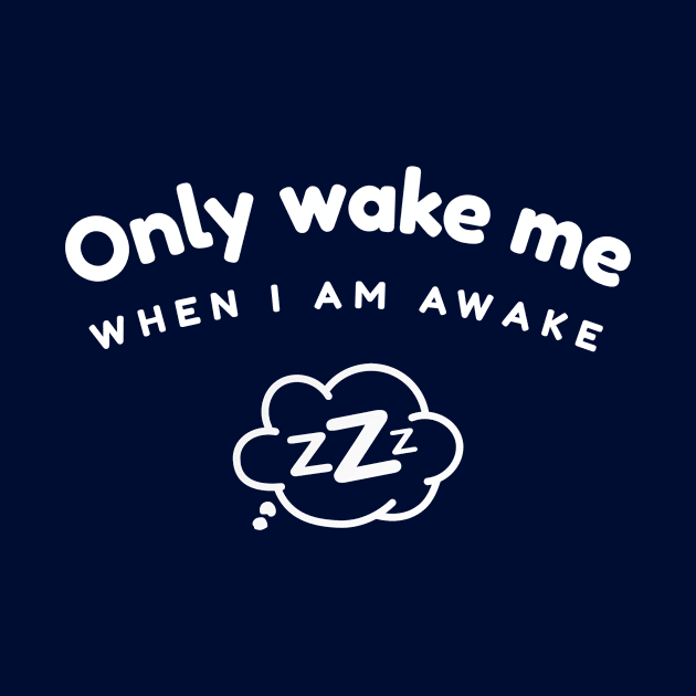 Only Wake Me When I Am Awake Zzz design by Spring Eternal Designs