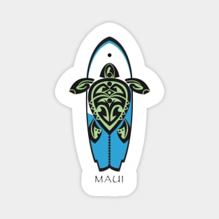 Tribal Turtle Tattoo Surfer Dude / Maui Magnet