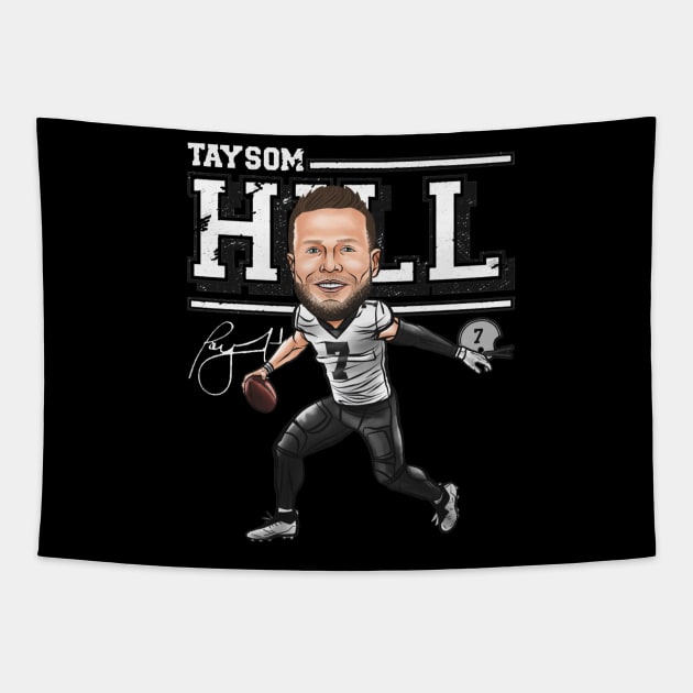 Taysom Hill New Orleans Cartoon Tapestry by Buya_Hamkac