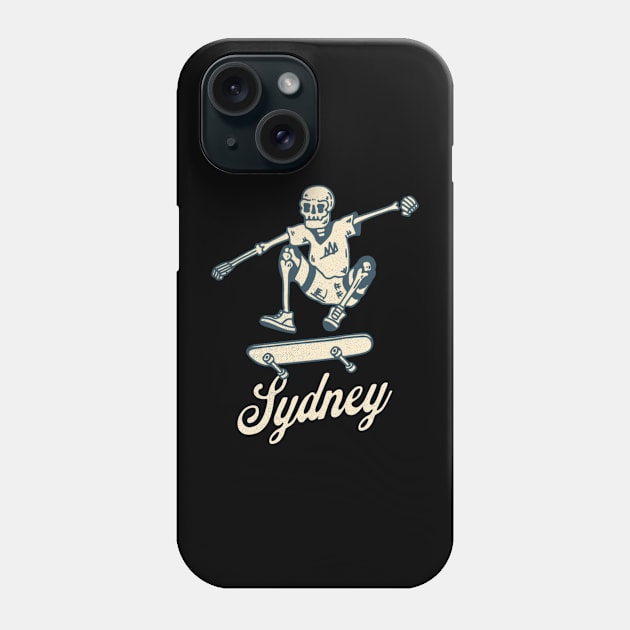 Sydney, Australia Bony Skaters Skateboarding Vacationing Phone Case by Contentarama