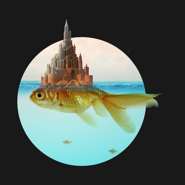 Goldfish Castle Island by Vin Zzep