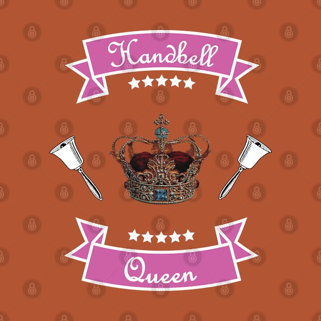 Handbell Queen Pink on Blue by SubtleSplit