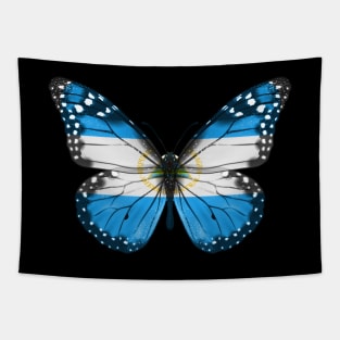 Nicaraguan Flag  Butterfly - Gift for Nicaraguan From Nicaragua Tapestry