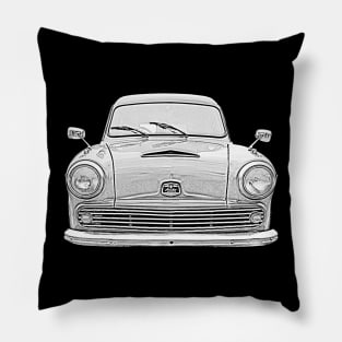 Austin A60 1960s British classic half ton van monochrome Pillow