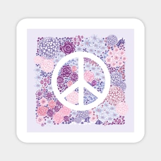 Peace and love Magnet