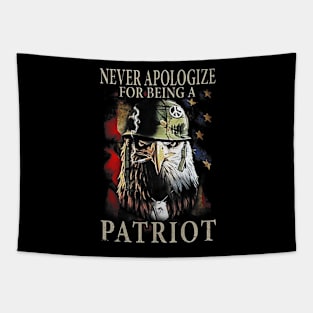 Never Apologize For Being A Patriot For Christmas Tapestry