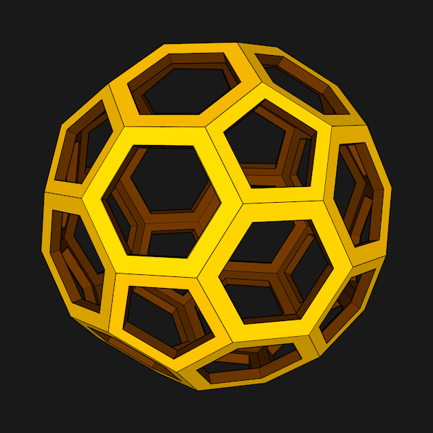 gmtrx lawal skeletal  truncated icosahedron by Seni Lawal