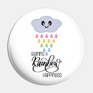 Raining Rainbow Happiness Kawaii Cute Rain Cloud Pin