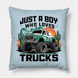 Just a bot who loves monster trucks Pillow