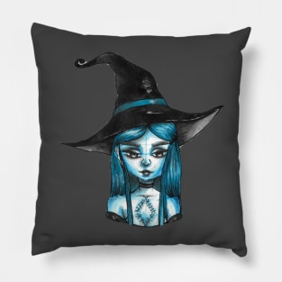 Blue witch Pillow