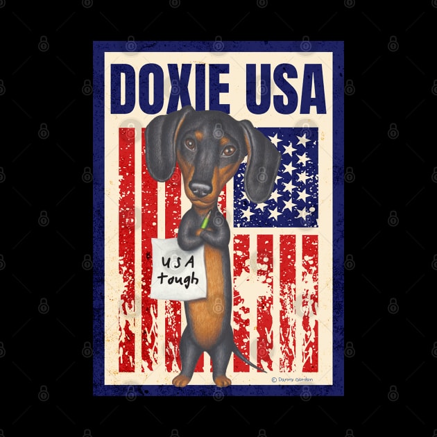 Funny cute Doxie fur baby dog  Dachshund dog  mom dad gift by Danny Gordon Art