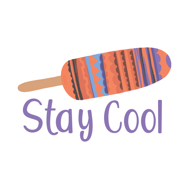 Stay Cool - Multicolored Popsicle Graphic Illustration GC-105-02 by GraphicCharms