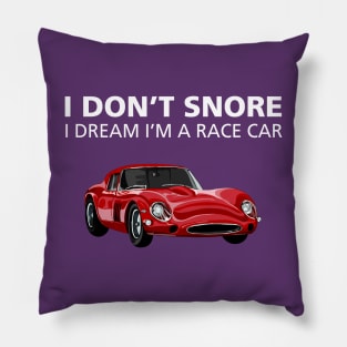 I Don’t Snore: Race car Pillow