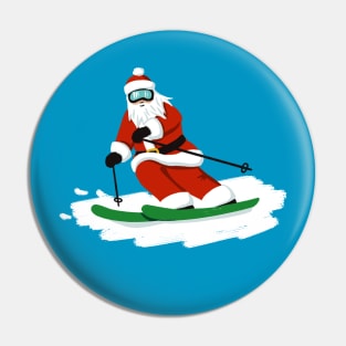 Skiing Santa Pin